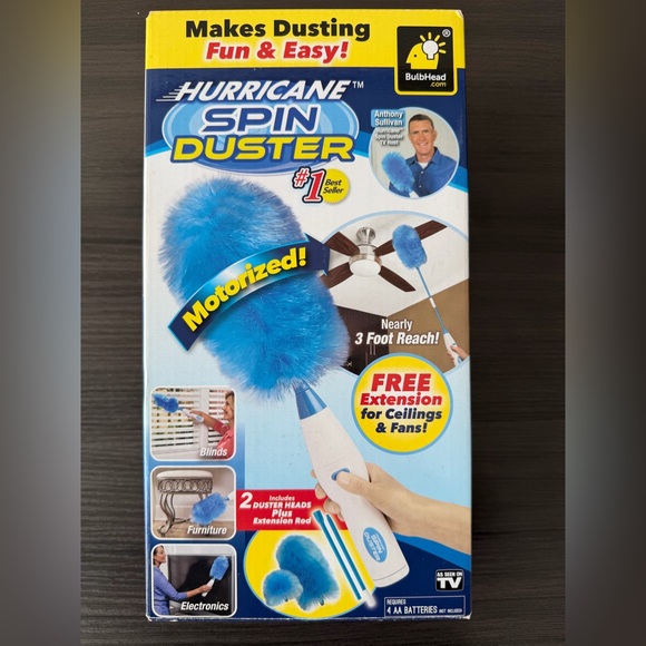 Cleo The Hurricane Other - Hurricane Spin Duster Motorized Handheld Duster - Blue